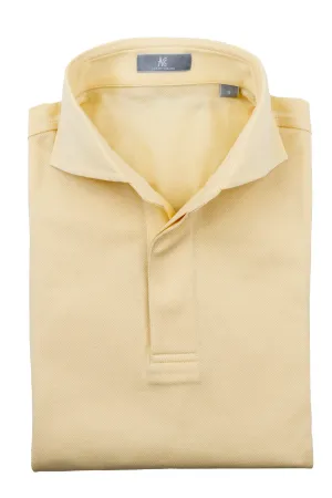 Yellow Spread Collar Polo - Short Sleeve Davis Fit (Slim)