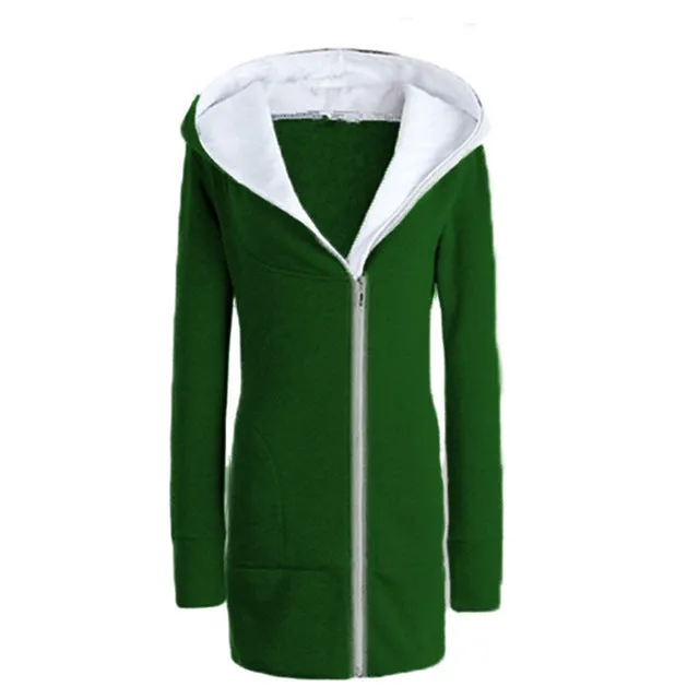 ZANZEA Womens Hoodies Overcoat Winter Autumn cotton long Coat Zip Up Outerwear Female Hoode